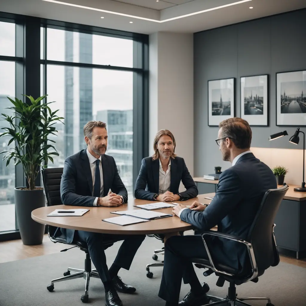 Brynvex professional team meeting in modern office